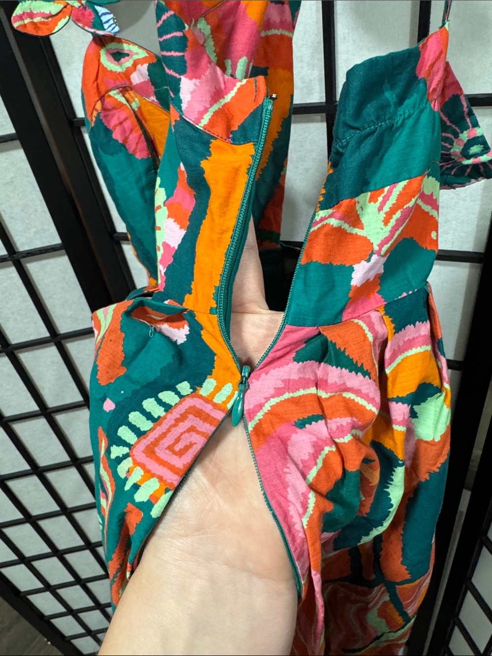 Farm Rio x Anthropologie defect Pleated Palm Midi Dress – Size M - Picture 6 of 10